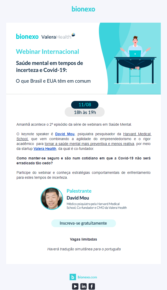 Anaho indica: bionexo promove webinar com valera health
