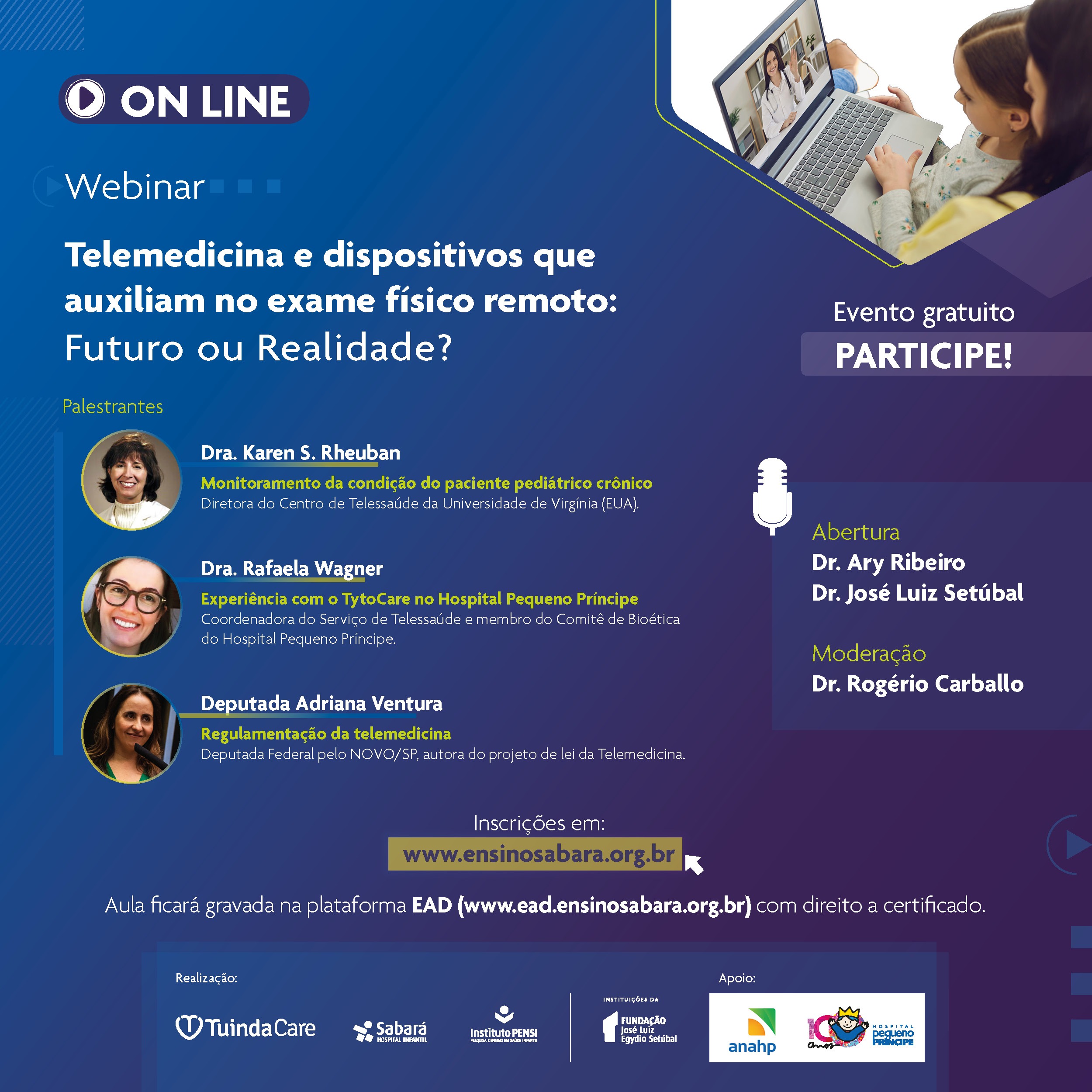 Webinar: Telemedicina e dispositivos que auxiliam no exame físico remoto: