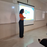 Erika Santos, coordenadora de Relacionamento e Estratégia da Anahp em apresentação do Colab no Hospital PUC-Campinas Colab no Hospital PUC-Campinas (Celso Pierro)